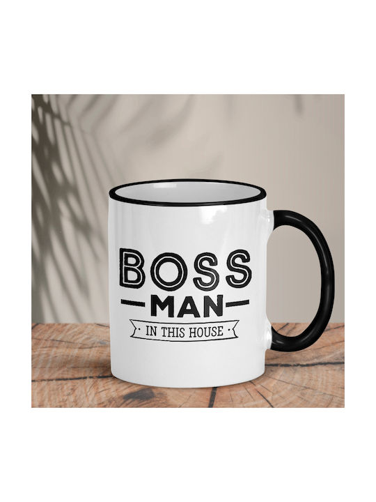 Tasse Keramik "Boss Man in this house" 1Stück