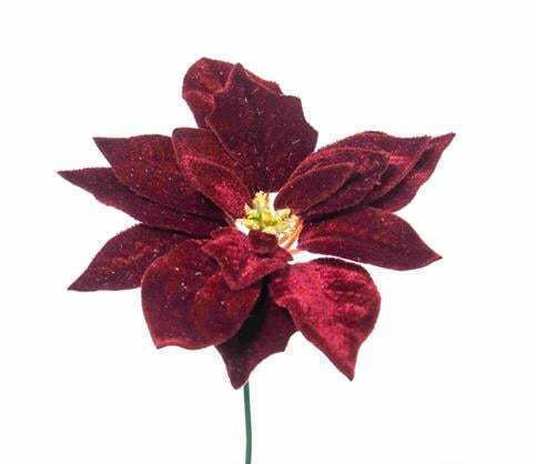Arpimex Srl Christmas Fabric Decorative Flower 19cm