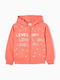 Kids Sweatshirt Cardigan with Hood coral