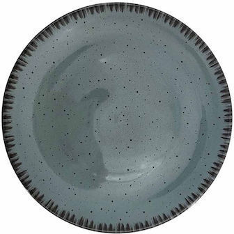 XM-Casa Plate Desert made of Porcelain Blue with Diameter 20cm 6pcs
