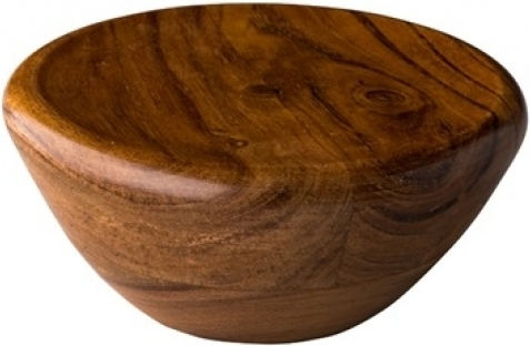 Raw Plate Shallow Wooden White with Diameter 15cm 4pcs