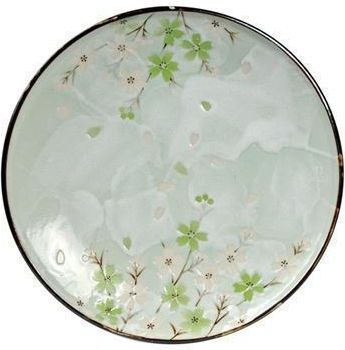 Cosmos Farfurie joasă Ceramică Verde cu Diametru 25.5cm