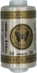 Petalouda Faden Nähen Super-x Baumwolle Ecru 914m