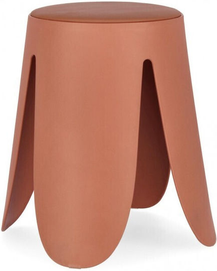 Hocker Für das Wohnzimmer aus Polypropylen Imogen Terracotta 37x37x47cm