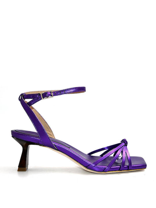 Gold&Rouge Piele Women's Sandals Violet