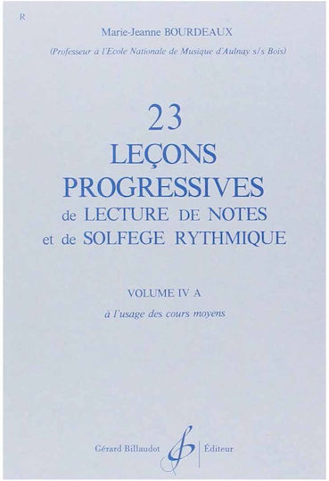 Gerard Billaudot Lecons Progressives Sheet Music for Piano