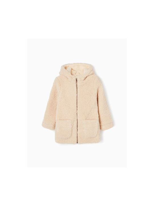 Zippy Kids Coat with Lining & Hood Beige