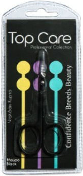 Pharmalead Stainless Nail Scissors with Curved Tip Black 1 Piece