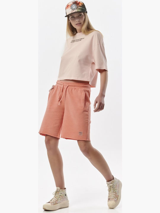 Body Action Women's Sporty Bermuda Shorts Orange