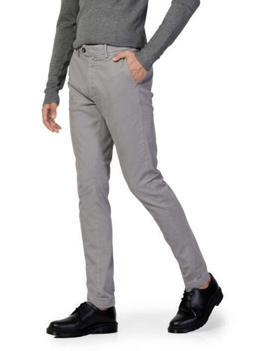 Borghese Men's Trousers Elastic Gray