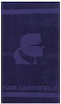 Karl Lagerfeld Beach Towel Blue 170x88cm.