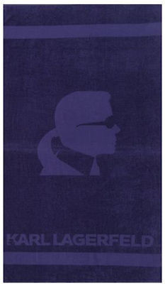 Karl Lagerfeld Πετσέτα Θαλάσσης Μπλε 170x88εκ.