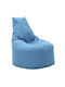 Waterproof Bean Bag Chair Poof Blue 65x65x80cm