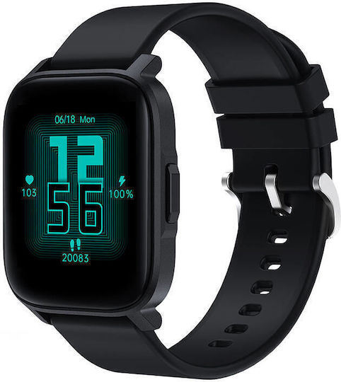 Aukey SW-1S Smartwatch με Παλμογράφο (Μαύρο)