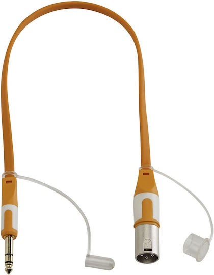 Hilec Cable XLR male - 6.3mm male Πορτοκαλί 1.5m (CALIN254)