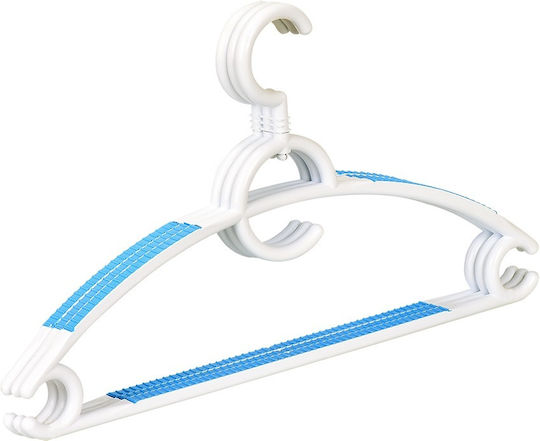 Irak Plast Clothes Hanger White LA-430 4pcs