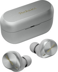 Technics EAH-AZ80E-S In-ear Bluetooth Handsfree Ακουστικά με Αντοχή στον Ιδρώτα και Θήκη Φόρτισης Ασημί