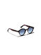 Moscot Sunglasses with Burgundy Plastic Frame and Blue Gradient Lens MOSCOT GREPS BURGUNDY