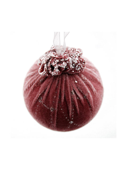 Hängendes Kugel Ornament Ornament Rosa mit Pailletten 7.6cm