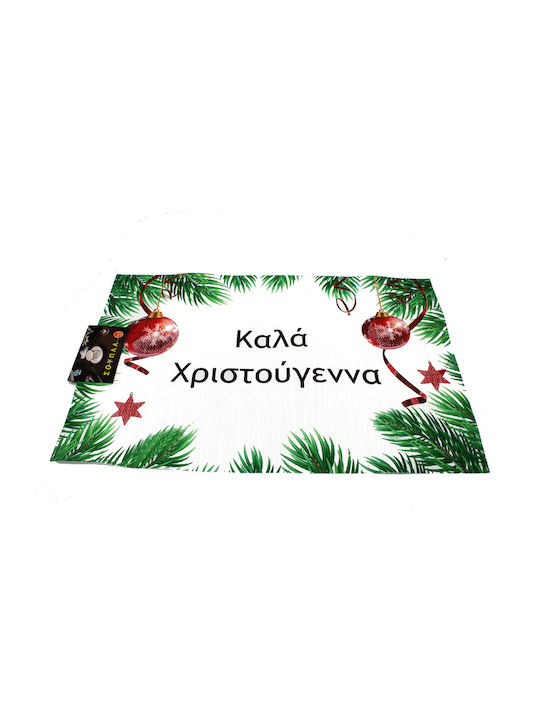 Christmas Placemats White L45xW30cm 1pcs