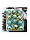 Hanging Ball Ornament Ornament Turquoise 3cm Set 12pcs