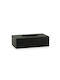 Andrea House Tissue-Halter Schwarz 13x8x8cm BA70117