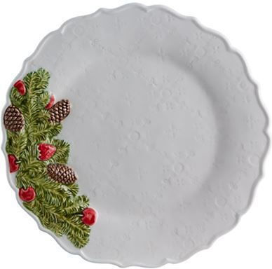 Bordallo Pinheiro Christmas Plate Ceramic