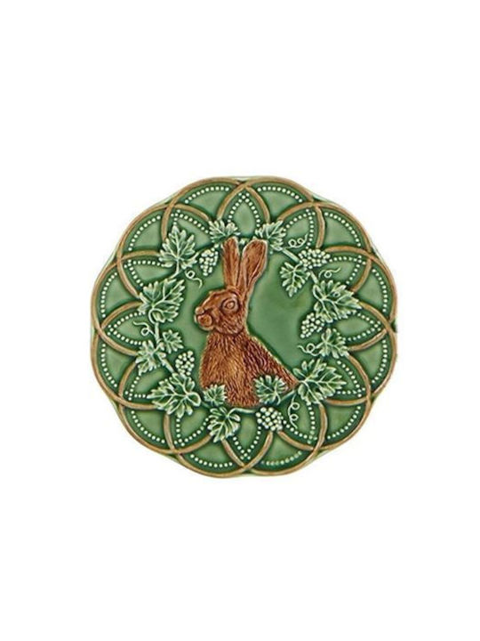 Bordallo Pinheiro Weihnachtlich Platte Keramik D15.5cm.