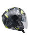 Faseed 760 Black / Grey / Yellow Matt Motorcycle Helmet Jet ECE 22.06 with Sunvisor