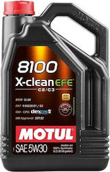 Motul Συνθετικό Λάδι Αυτοκινήτου 8100 X-Clean EFE 5W-30 C2 5lt