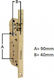 AGB Eingelassene Schloss Mesoportas mit Zentrum 40mm Gold