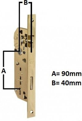 AGB Eingelassene Schloss Mesoportas mit Zentrum 40mm Gold