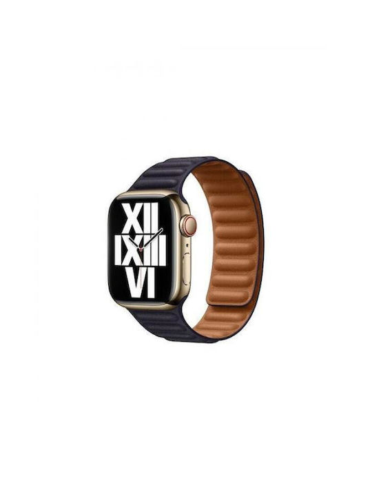 Apple Leather Link Каишка Кожа Черен (Apple Watch 38/40/41/42mm)