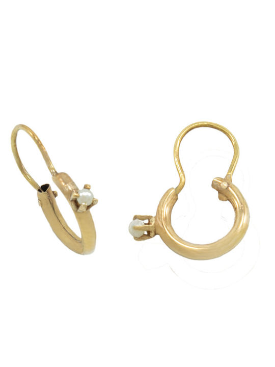 Kids Earrings with Stones made of Gold 14K