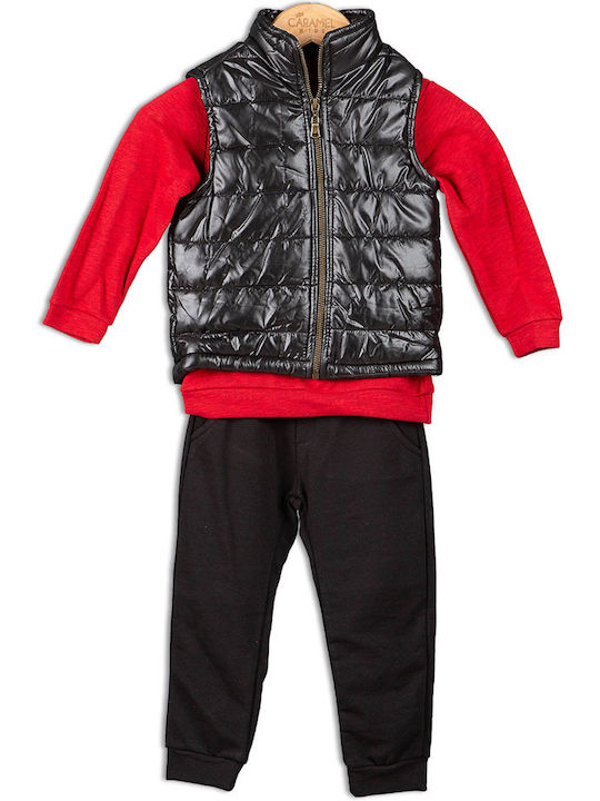 Caramelkids Kids Set with Pants & Jacket Winter 2pcs Red