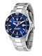 Maserati Competizione Men's Watch 43mm Chronograph Battery with Silver Metal Bracelet