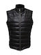 Guy Laroche Ärmellos Herren Winter Jacke Leder ΜΑΥΡΟ