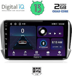 Digital IQ Sistem Audio Auto pentru Peugeot 2008 / 208 2012-2021 (Bluetooth/USB/AUX/WiFi/GPS/Android-Auto) cu Ecran Tactil 10"