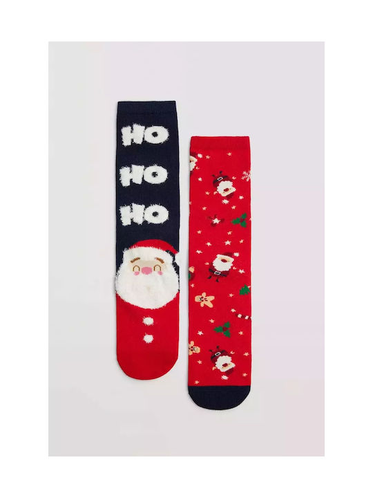 Ysabel Mora Ανδρικές Χριστουγεννιάτικες Κάλτσες Κόκκινες 2Pack