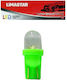 Limastar Lamps Car & Motorcycle T10 LED Green 1pcs