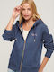 Superdry Essential Logo Jachetă Hanorac pentru Femei Cu glugă Albastru