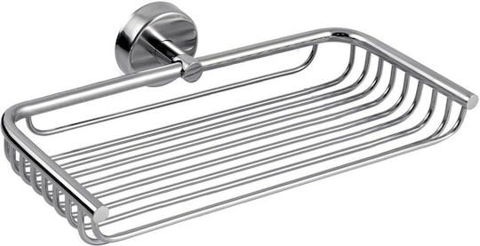 Kapitan Montat pe perete Raft Baie Inox 13x23x5cm Argintie
