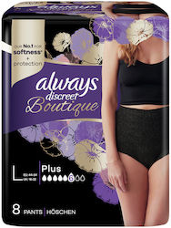 Always Discreet Boutique Pants Πάνες Βρακάκι Large Μαύρο 8τμχ