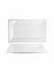 e-exoplismos Set Porcelain Rectangular Serving Tray with Handles in White Color 36x22cm 176-RP2204-14 6pcs