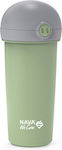 Nava Kids Water Bottle Plastic with Straw Green 380ml