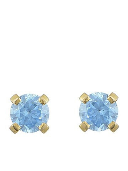 Kids Earrings Studs with Stones made of Gold