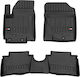 Frogum Set of Front and Rear Mats 3pcs Tray Type for Hyundai i20 2008-2015 Black