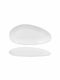e-exoplismos Flach Servierplatte Oval aus Porzellan Weiß 36x18cm 4Stück