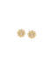 Senza Earrings Hoops made of Steel Gold Plated with Stones