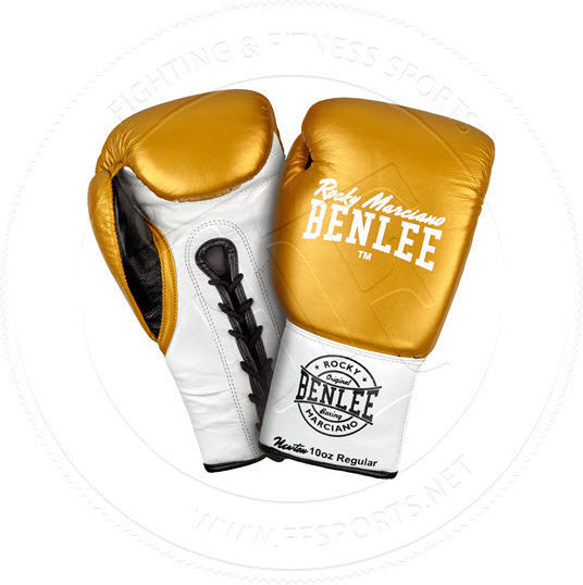 Benlee Boxing Gloves Leather for Match Gold